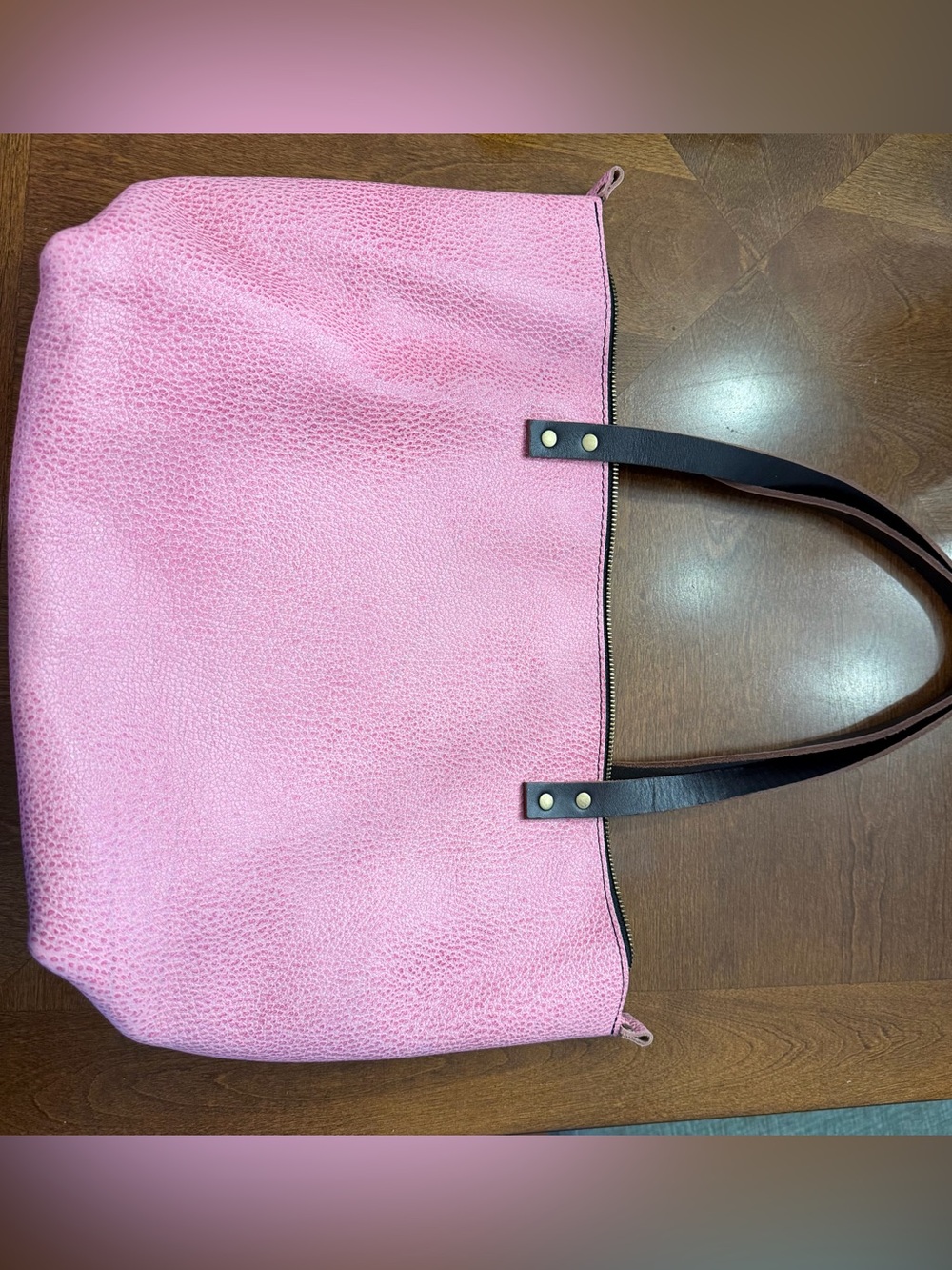 Portland Leather Goods Bubblegum Large Zip Tote 🍬🫧 - Picture 2 of 5